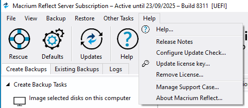 Upgrading to Macrium Reflect X From Previous Versions