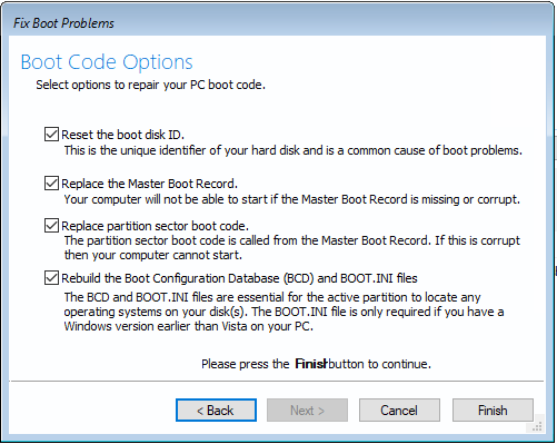 Fixing Windows Boot Problems