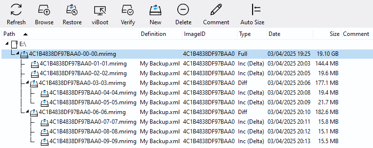 Deleting Backup Files