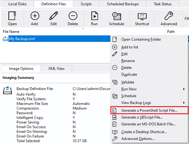 Generating a PowerShell Script Source File