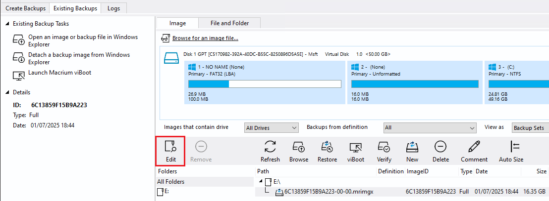 Verifying Backup Files