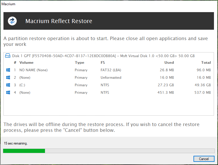 Remote Restoring Images
