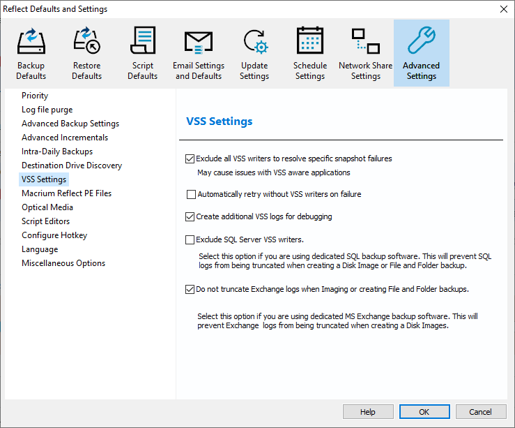 Advanced Settings